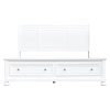 Willow Ridge King Headboard (Sleigh) (White)