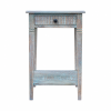 Dover Chairside Table (Light Blue Multi-Finish)