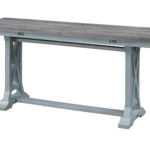 Bar Harbor Console Table (Flip-Top) (Aqua Blue)