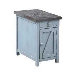 Bar Harbor Chairside Table (Aqua Blue)